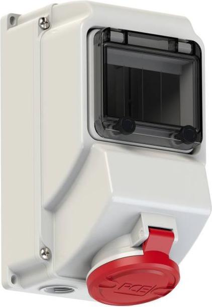 Produktbild PCE 75153-6 Wanddose mit Fenster 16A 5p 6h IP44