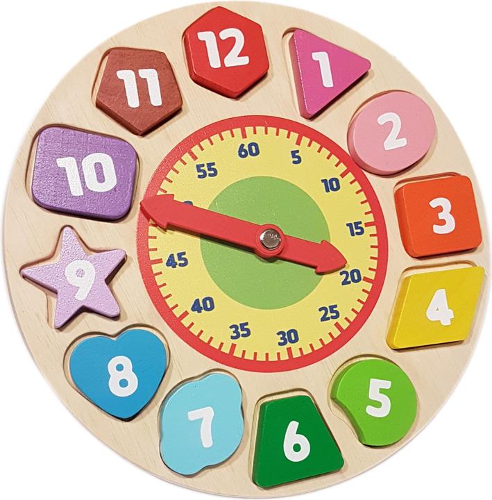 Activity Board Horloge éducative en bois avec heures et minutes, Jouets en bois pour enfants