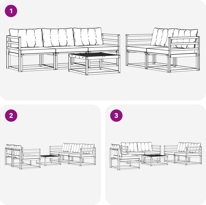 Produktbild vidaXL Outdoor-Sofa
