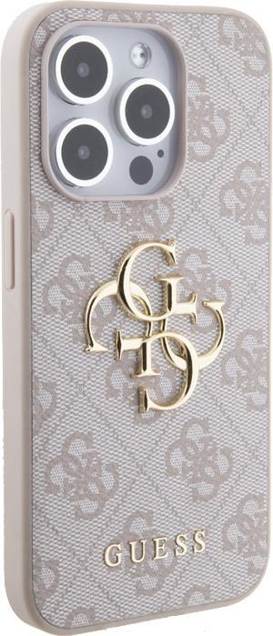 Image du produit Guess GUHCP15L4GMGPI iPhone 15 Pro 6.1" różowy/pink hardcase 4G Big Metal Logo (Apple iPhone 15 Pro)