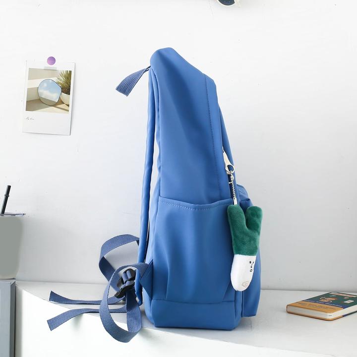 Actual product image Only-Bags.Store 4pcs Bag Set: Chic Solid Colour Nylon Backpack with Adjustable Straps, Tote, Crossbody &