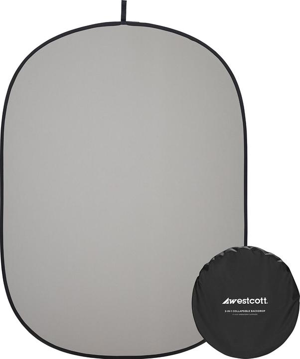 Immagine prodotto Westcott 2-in-1 schermo grigio e verde (5' x 6.5') fondale pieghevole (152.40 cm, 195.60 cm)