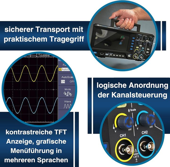 Productafbeelding Peaktech P 1400 Oscilloscope (CAT II 400V)