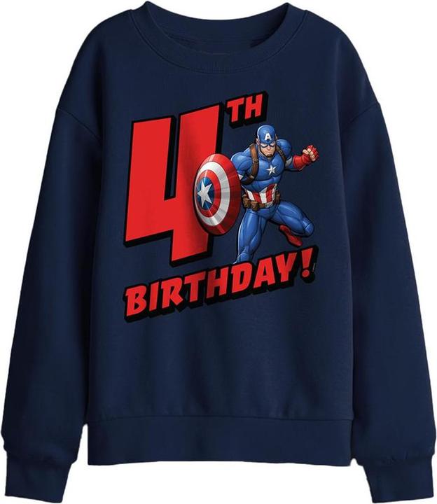 Produktbild Captain America Sweatshirt 4. Geburtstag (116)