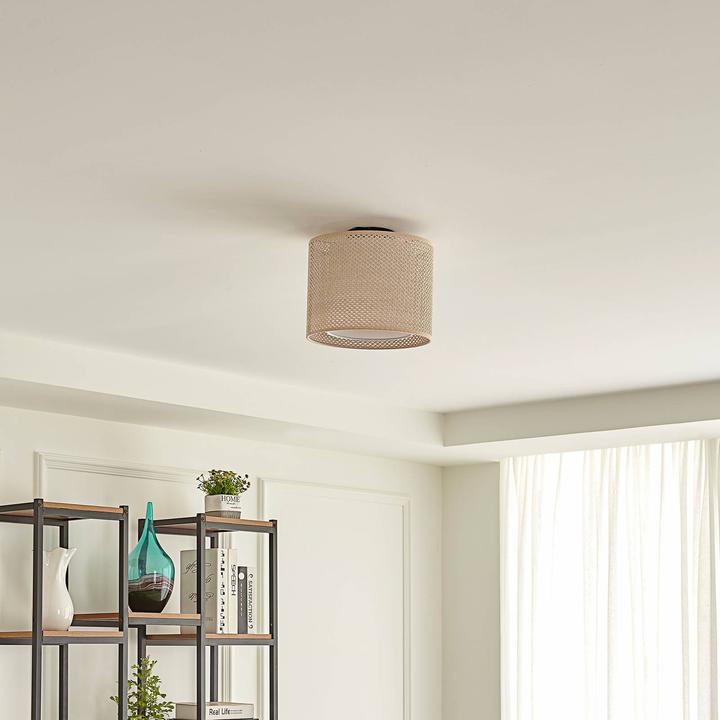 Actual product image Lindby Soula ceiling light fabric Ø 26 cm (E27)