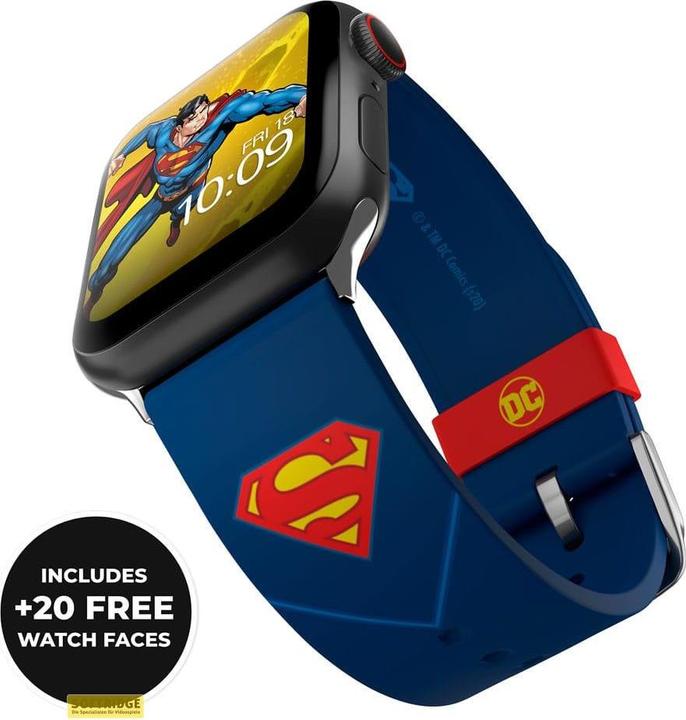 Image du produit Moby Fox Bracelet DC Smartwatch Logo Superman (22 mm, Acier inoxydable, Silicone)
