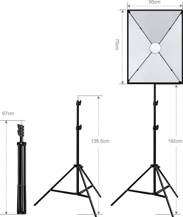Image du produit Puluz Softbox lumière continue avec trépied (Boîte à lumière)