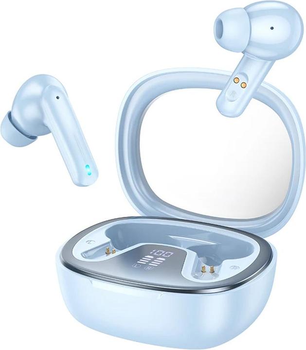 Actual product image Hoco Wireless headphones wireless bluetooth earphones TWS EQ6 blue (7 h, Wireless)