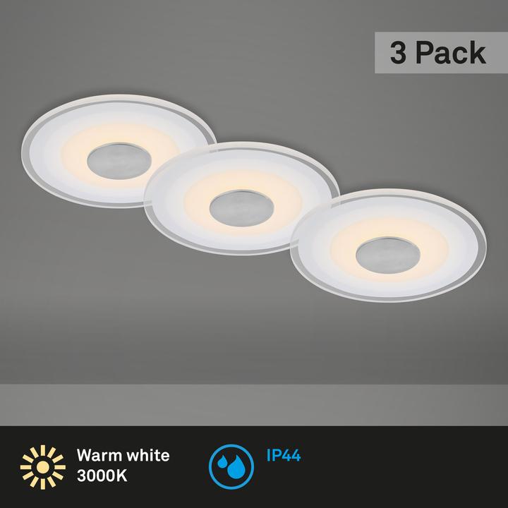 Image du produit Briloner Luminaire LED encastré,set de 3, alu, 3xModule LED/6W (650 lm)