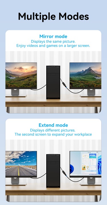 Actual product image Vention DisplayPort – HDMI (0.15 m, DisplayPort)