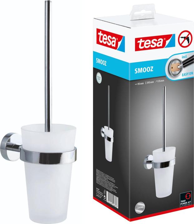 Produktbild tesa SMOOZ WC-Bürstengarnitur inkl. Klebelösung ohne Bohren