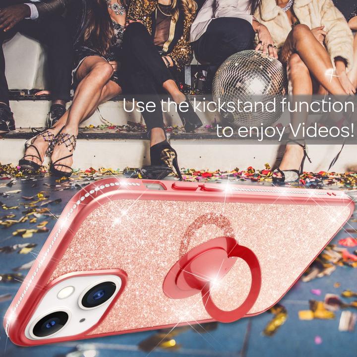 Actual product image Nalia Ring glitter silicone sleeve (Apple iPhone 13 mini)