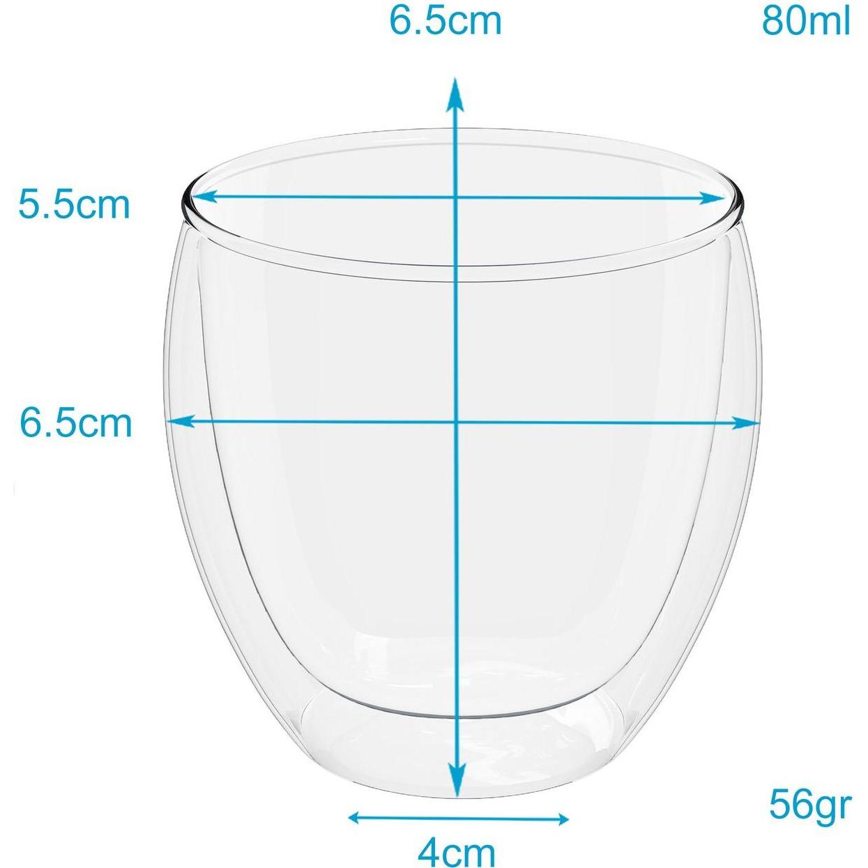 Thumbnail - Intirilife, Tasse, 4x transparentes Espressoglas (80 ml, 4 x)