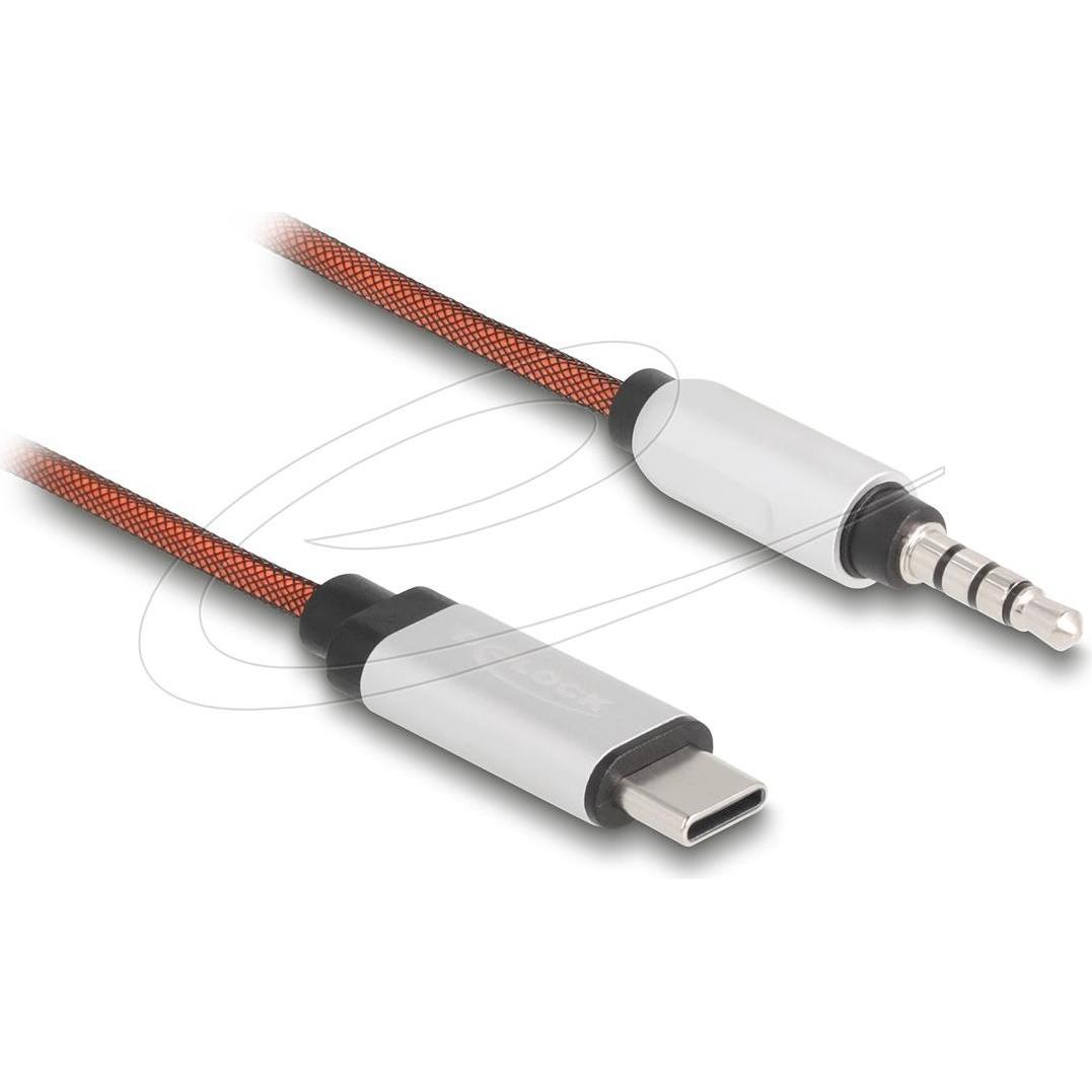 Delock AUX Kabel USB Type-C Stecker zu Klinkenstecker 3,5 mm (1.20 m, USB), Cavo audio