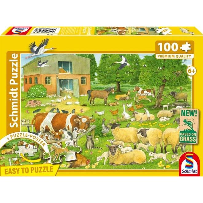Schmidt Spiele Tierkinder auf dem Bauernhof 100 Teile (100 Teile)