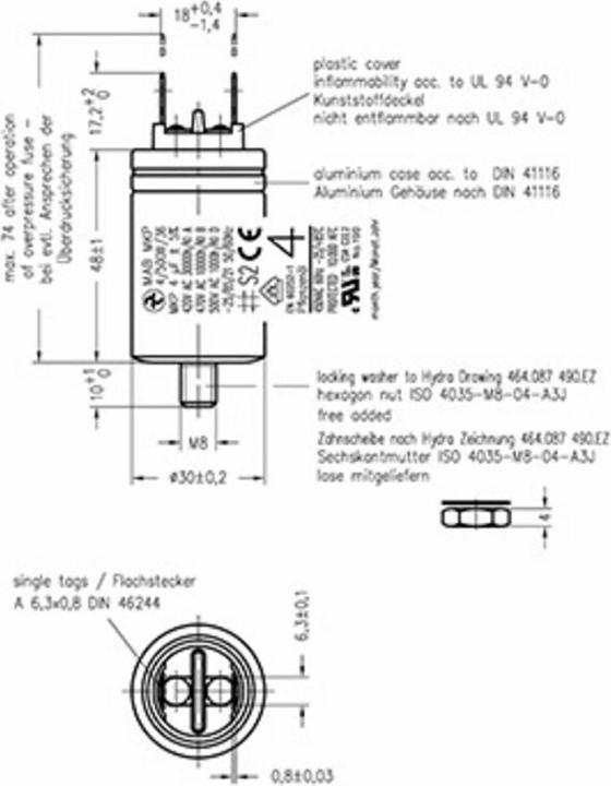 Image du produit Condensateur moteur MKP