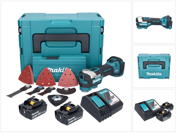 Produktbild Makita DTM 52 RGJX4 Akku Multifunktionswerkzeug 18 V Starlock Max Brushless + 2x Akku 6,0 Ah +