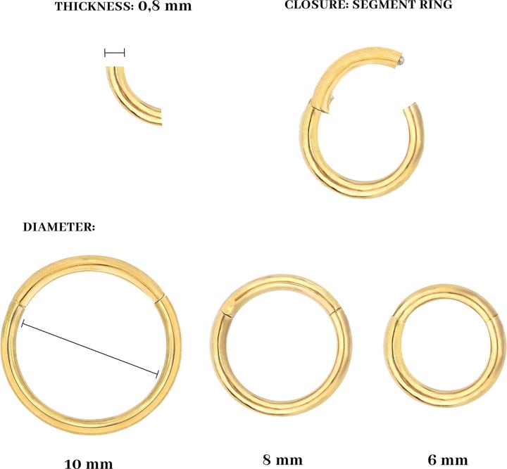 Immagine prodotto Luamaya Basic Click Ring - Small (Acciaio inox 316L)