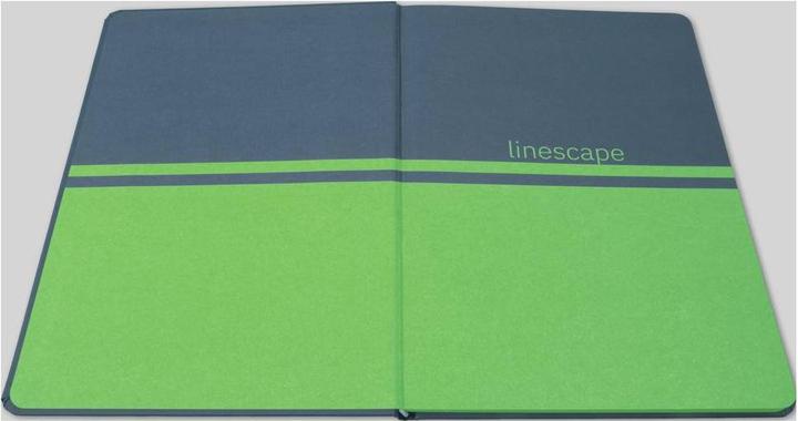 Image du produit Sigel Notizbuch A5 Linescape blau/kiwi (A5, Quadrillé, Couverture rigide)