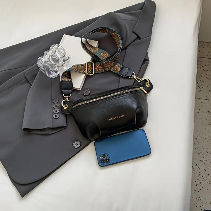 Produktbild Only-Bags.Store Einfarbige Vintage-Brusttasche, Retro-Umhängetasche, lässige Damen-Hüfttasche und Gürteltasche