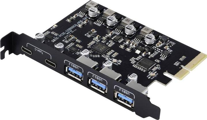 Actual product image Renkforce RF-6613196 3+2 Port USB 3.2 Gen 2 Controllerkarte USB-C® (USB 3.2 Gen