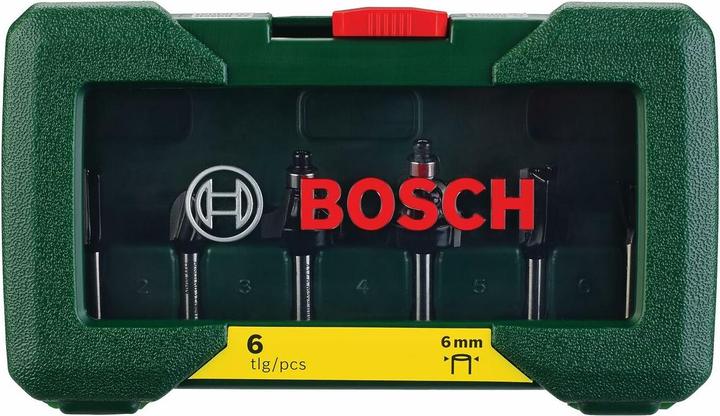 Produktbild Bosch Zubehör HM-Fräser-Set mit 6 mm Schaft, 6-teilig