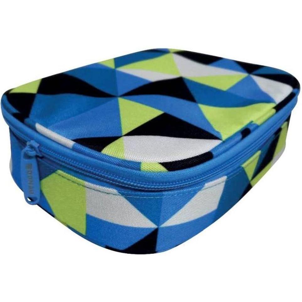 Donau, Etui, Schlampermäppchen Prisma blau/gelb, 23,0 x 17,0 cm