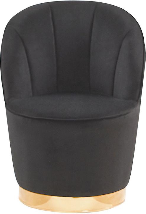 Immagine prodotto Beliani Poltrona in velluto nero / oro semicircolare ALBY