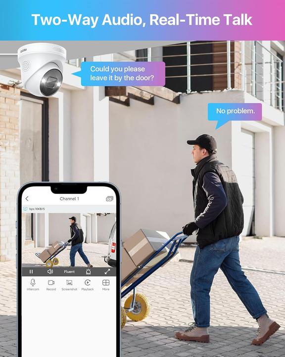 Produktbild Zosi 4K PoE Überwachungskamera-Set mit Personenerkennung