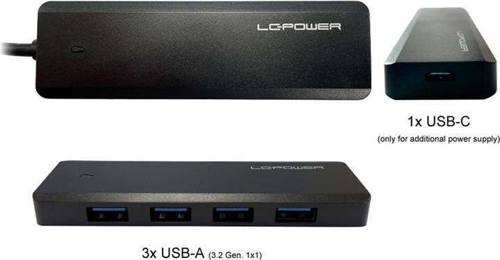 Immagine prodotto LC-Power LC-HUB-U3-4-V2 (USB-C, 5 porte)