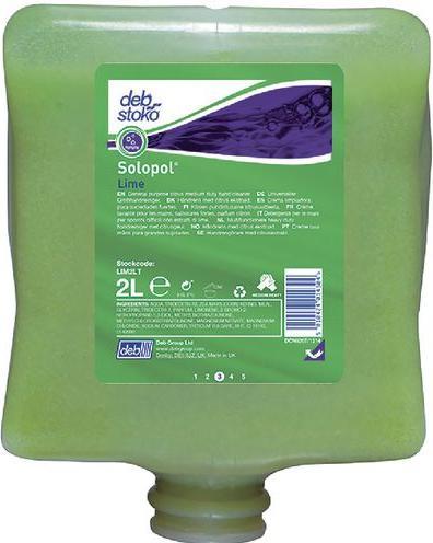 SCJohnson Håndrens Solopol Lime med parfume til Cleanse Heavy 2000 dispensere 2 ltr Grøn,4 fl x 2 ltr/krt (Handseife Nachfüllpackung, 2000 ml)