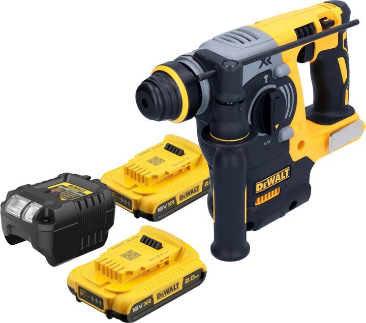 Actual product image DeWalt DCH 273 D2 Akku Kombihammer 18 V 2,1 J SDS Plus Brushless + 2x Akku 2,0 Ah + Ladegerät