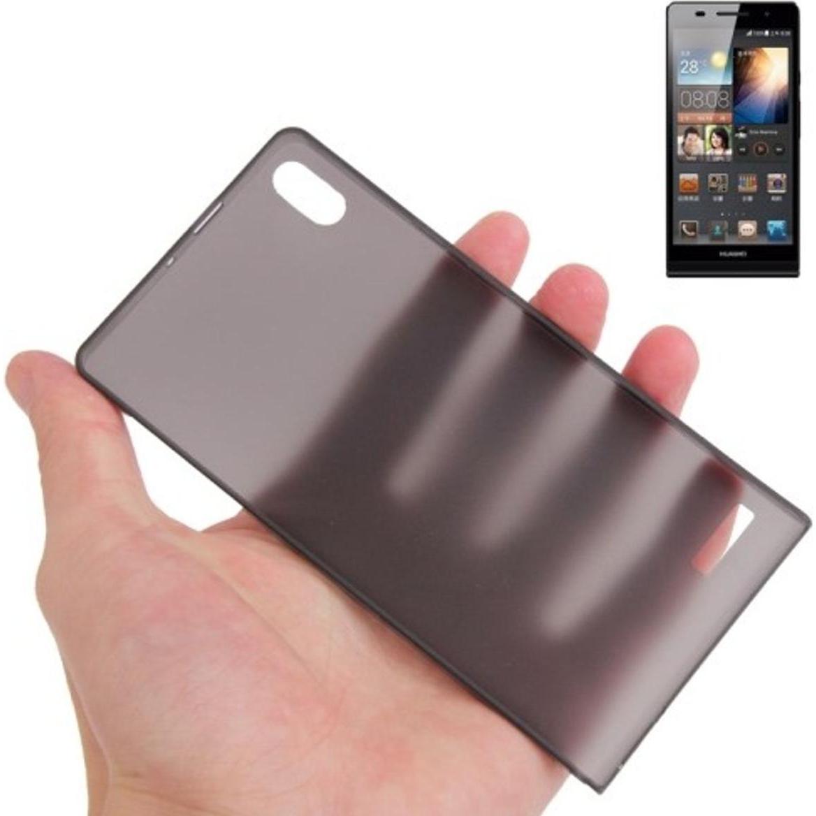 König Design Schutzhülle Case Ultra Dünn 0,3mm für Handy Huawei Ascend P6 Schwarz Transparent (Huawei Ascend P6), Smartp...