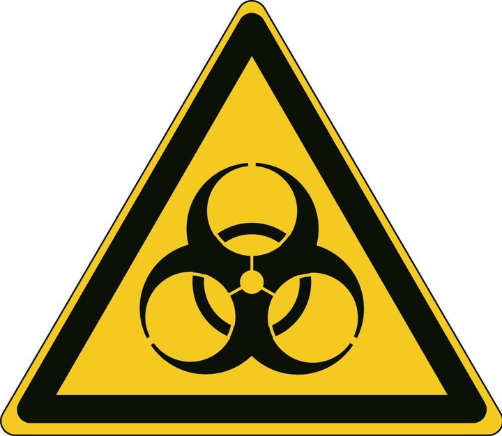 Actual product image Brady ISO safety sign - biohazard warning