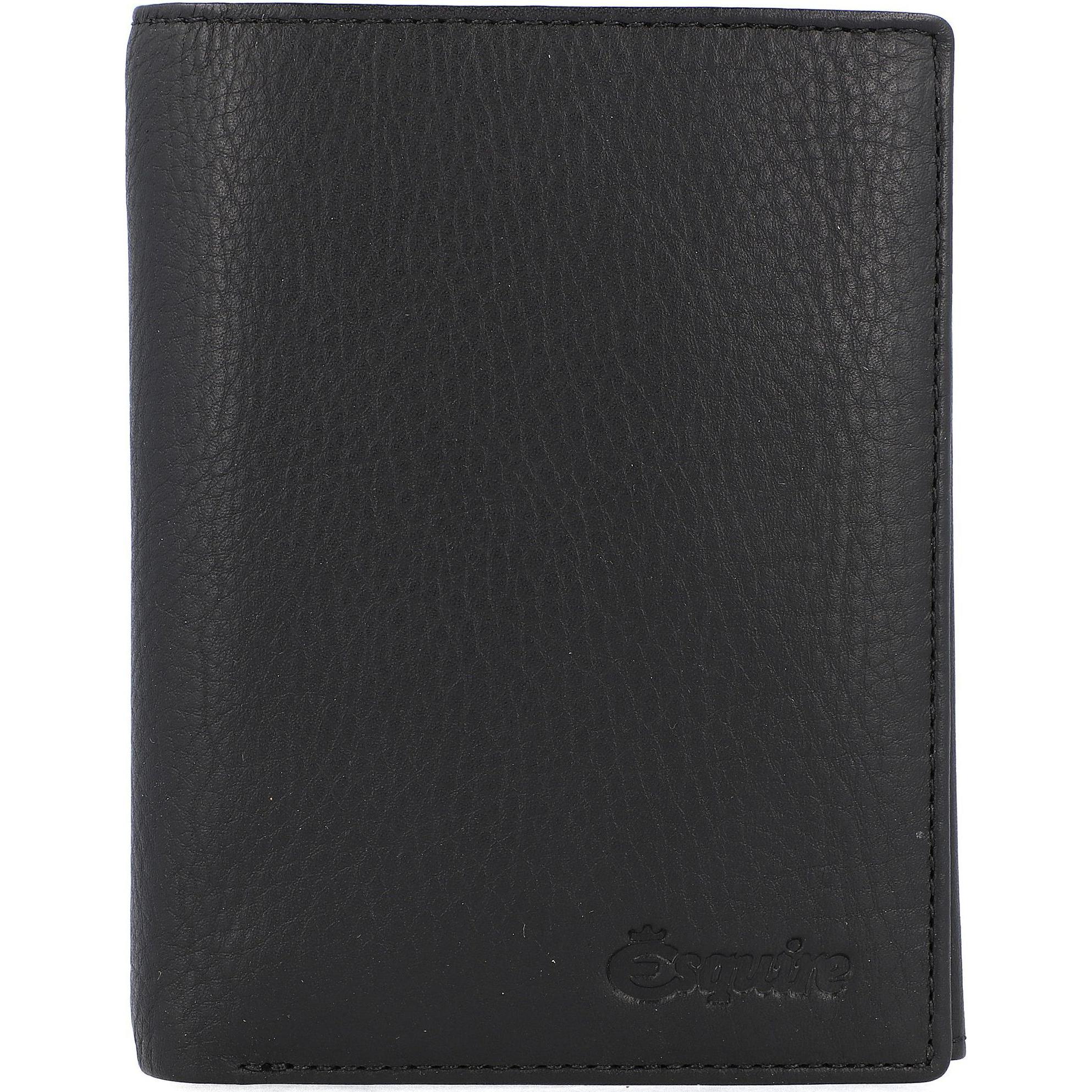 Esquire, Damen, Portemonnaie, Peru Geldbörse RFID Leder 9,5 cm, Schwarz