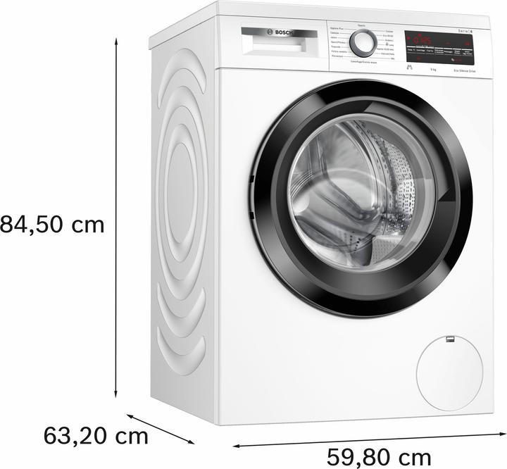Immagine prodotto Bosch Hausgeräte Bosch WUU28T29II Lavatrice 9 Kg Classe A (9 kg, A sinistra)