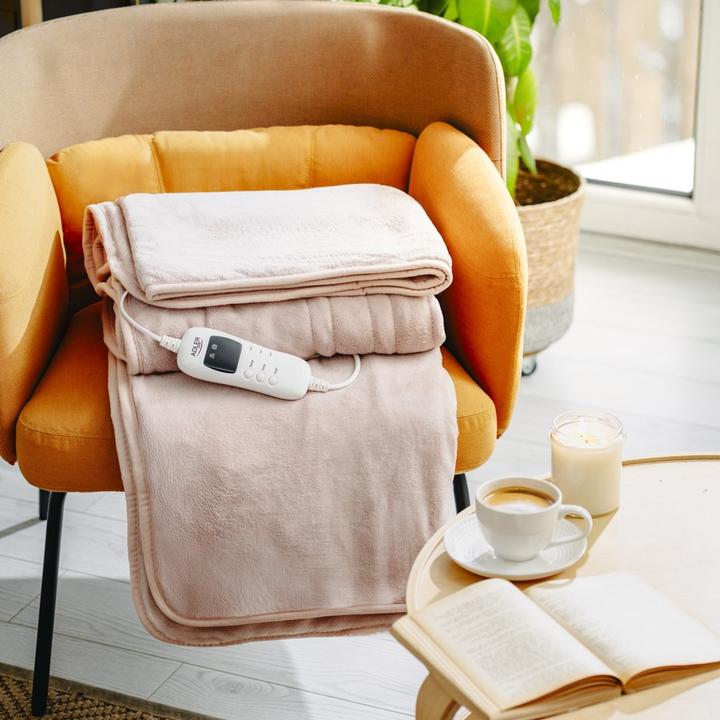 Produktbild Adler AD 7443 Electric heating throw-blanket, Super soft, Pink