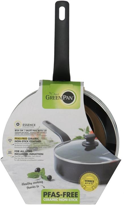 Actual product image Greenpan Gp Essence frying pan, 24 cm (Casserole + Stewpot, Frying pan, Aluminium, Ceramic, 24 x 43.70 cm)