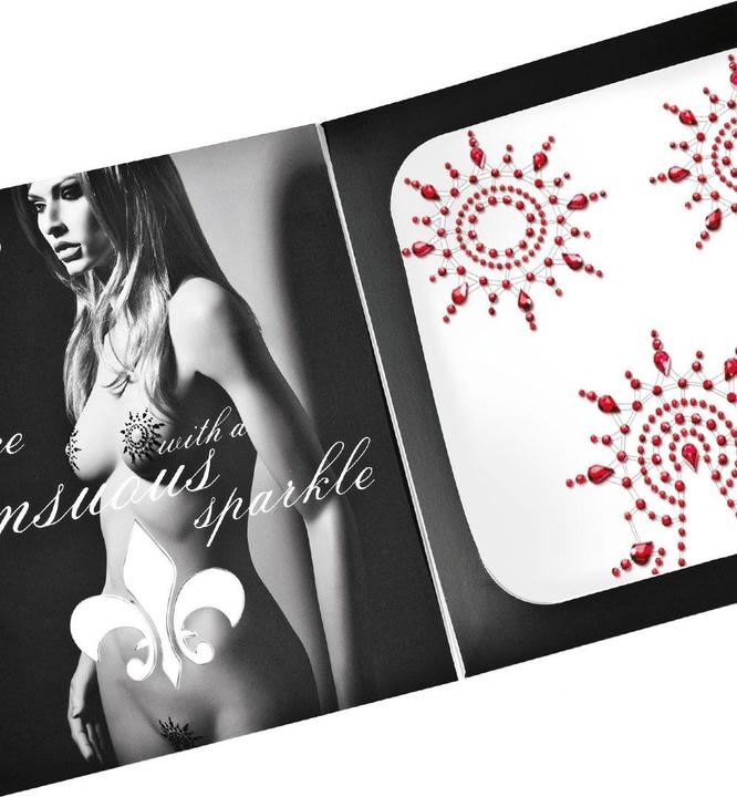 Actual product image Petits Joujoux Gloria breast and pubic mound jewelry red