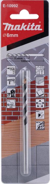 Actual product image Makita TCT Multi drill 6x100mm (6 millimetres)