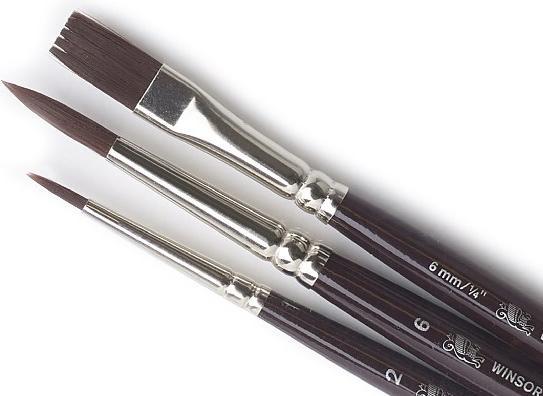 Winsor & Newton Galeria brush set short handle 3pcs ass.
