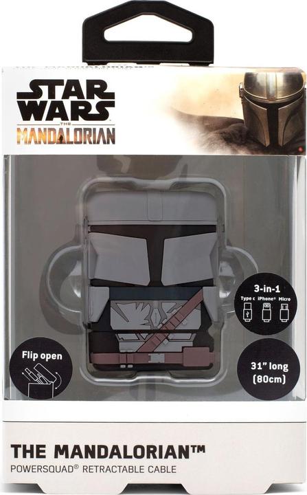 Actual product image PowerSquad The Mandolorian Flip Retractable Cable (0.60 m, USB 3.2 Gen 1)
