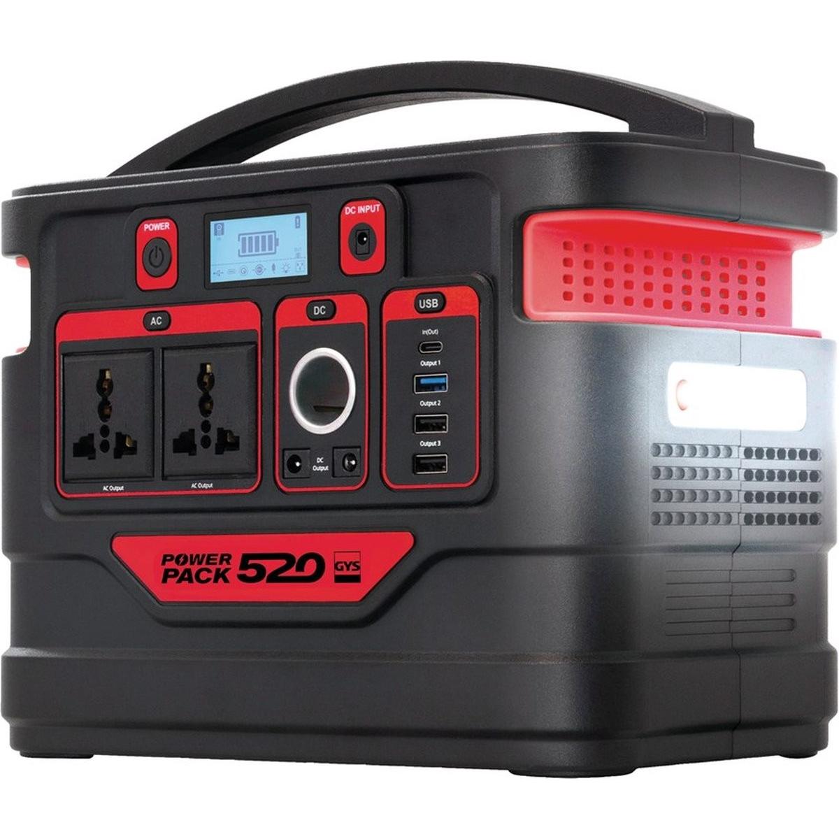 GYS, Power station, POWER PACK 520 Powerstation 20 Ah LiPo Nero/Rosso (520 Wh, 5.14 kg)