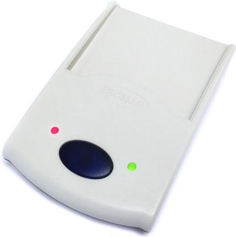 Image du produit Promag PCR-300, Lecteur RFID USB, 13,56 MHz (ISO14443, MIFARE), Slot, USB (émulation RS232), Dimensions (USB)