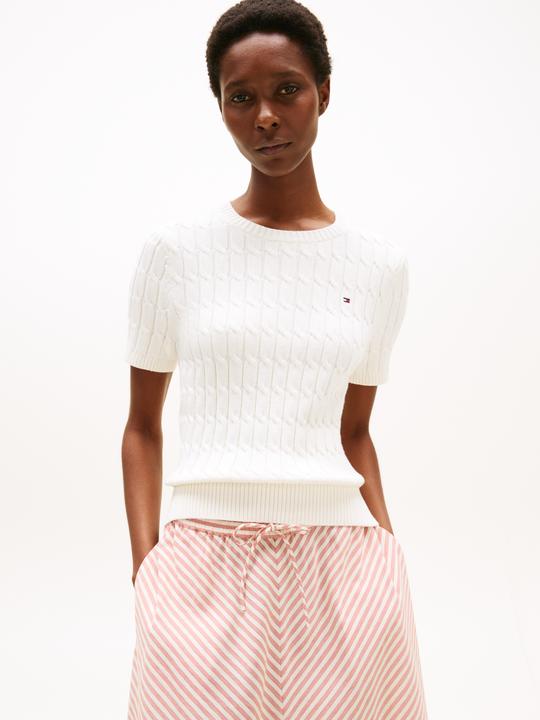 Produktbild Tommy Hilfiger Kabelkurzarmpullover (L)