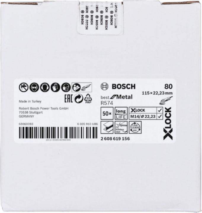 Produktbild Bosch Professional Zubehör PRO R574 X-Lock Fiberscheibe, 115 mm, G80 (80)