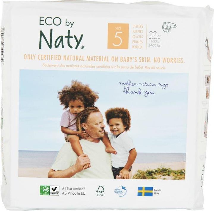 Produktbild Naty Biowindel (Gr. 5, Tragepack, 22 Stk.)