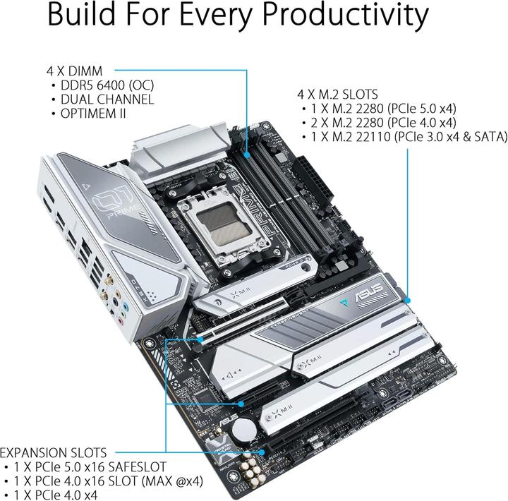 Produktbild ASUS PRIME X670E-PRO WIFI (AM5, AMD X670E, ATX)
