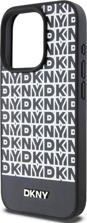 Produktbild DKNY DKHMP15XPSOSPK iPhone 15 Pro Max 6.7" czarny/black hardcase Leather Printed Pattern Metal Logo (Apple iPhone 15 Pro Max)