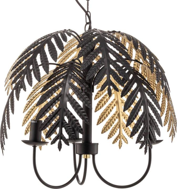 Actual product image Lucande Aparas pendant light Ø50 Black/Gold (E14)